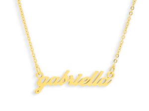 Custom/Personalized Lowercase Nameplate Cable Necklace
