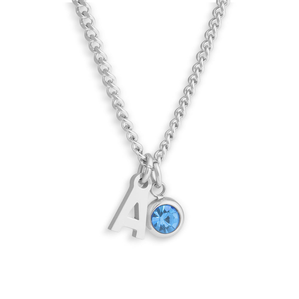 Custom/Personalized Initial Pendant Necklace w/ Birthstone - Image 13