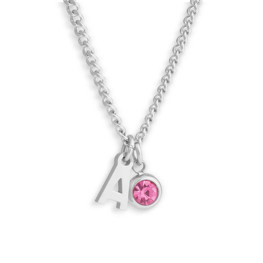 Custom/Personalized Initial Pendant Necklace w/ Birthstone - Image 17