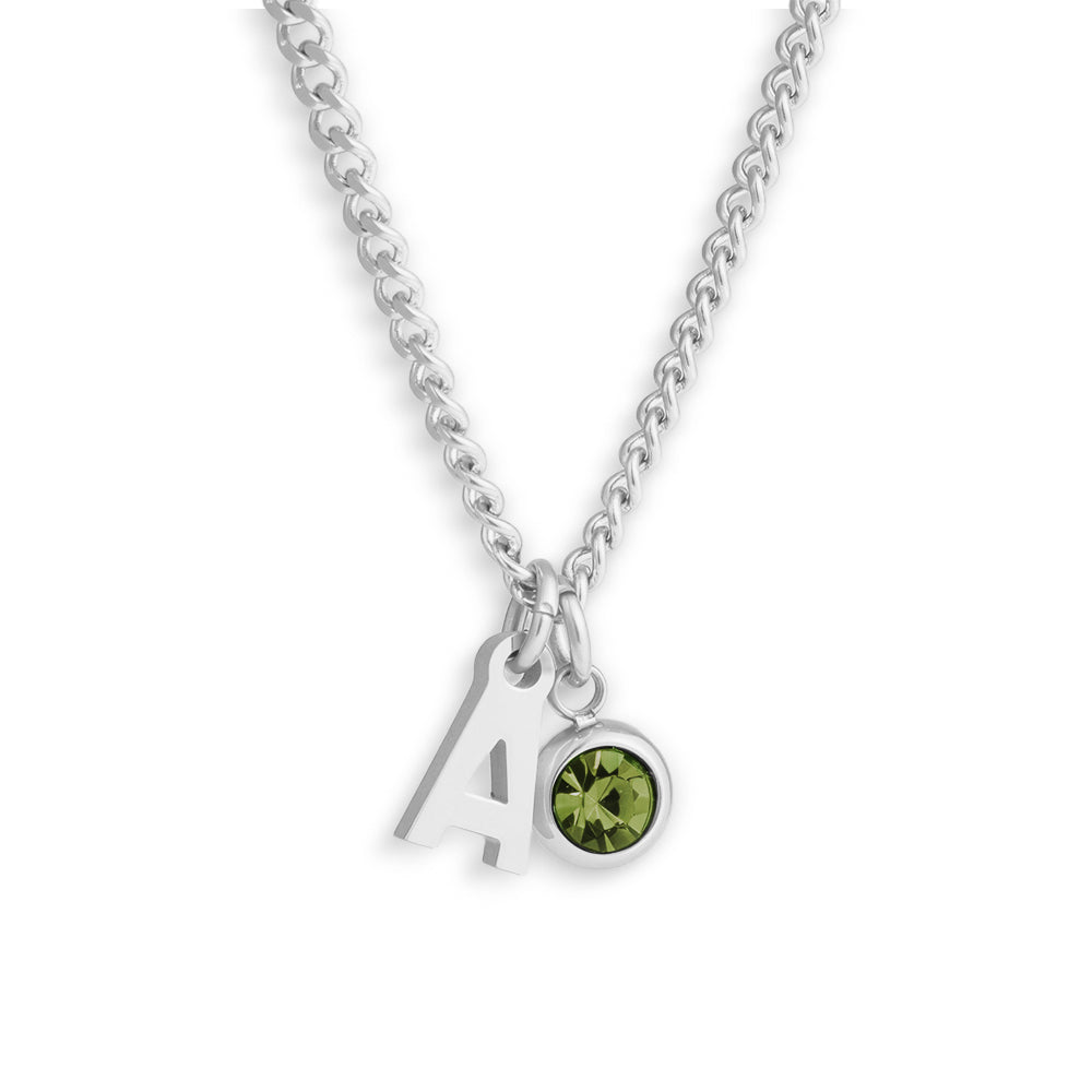 Custom/Personalized Initial Pendant Necklace w/ Birthstone - Image 21