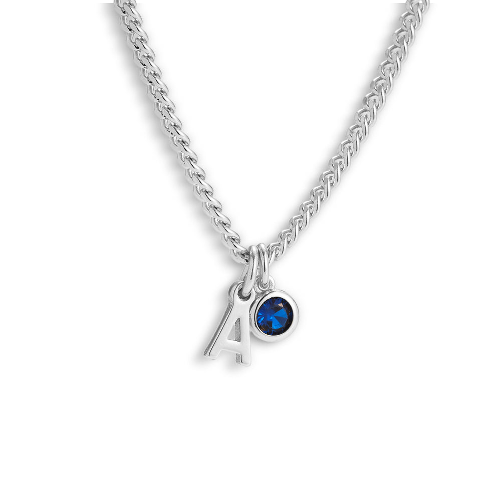 Custom/Personalized Initial Pendant Necklace w/ Birthstone - Image 24