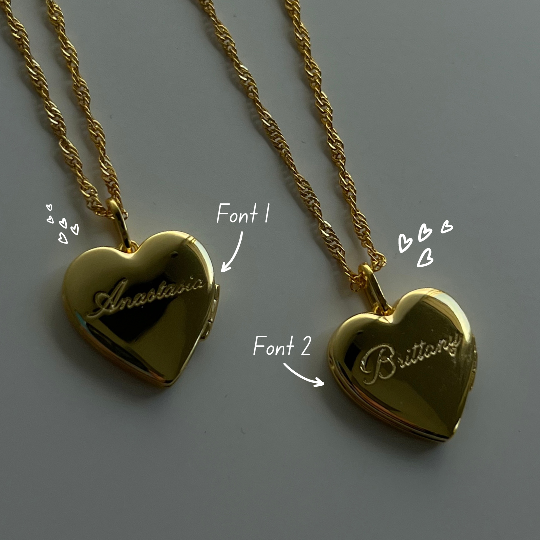 Custom/Personalized Heart Locket Necklace - Image 4
