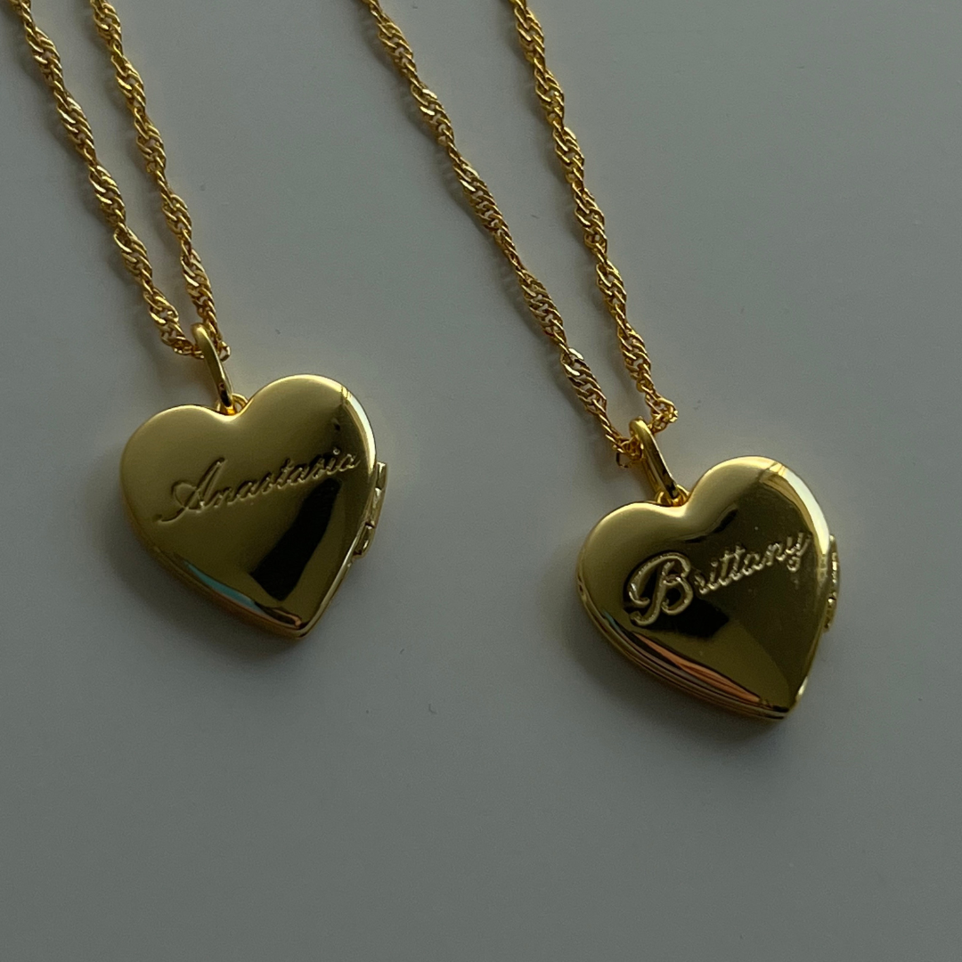 Custom/Personalized Heart Locket Necklace - Image 5