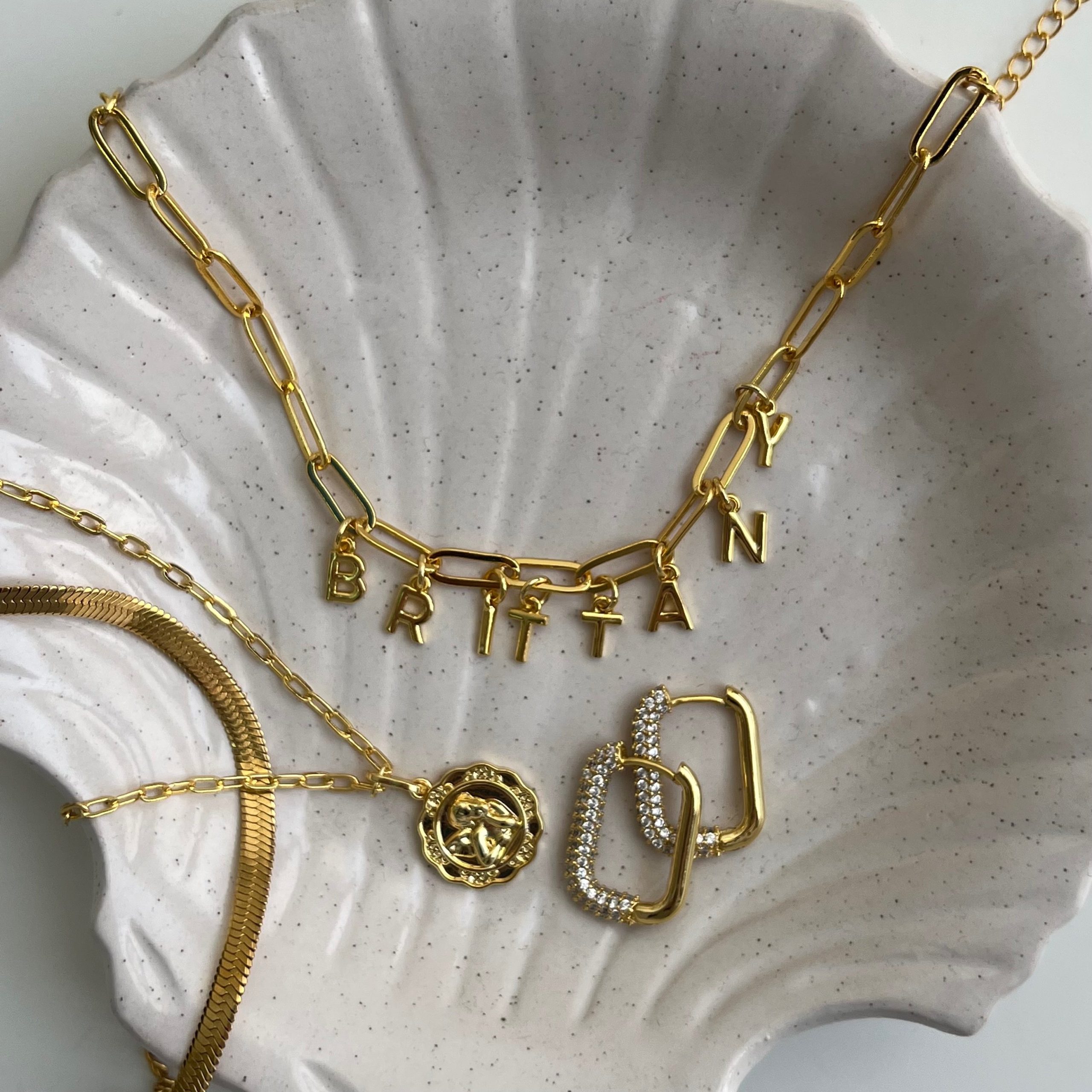 Custom/Personalized Link Letter Necklace - Image 2