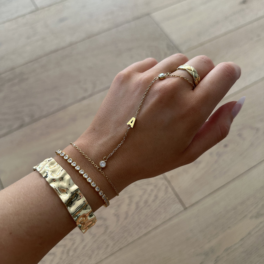 Custom/Personalized Letter Hand Chain - Image 4