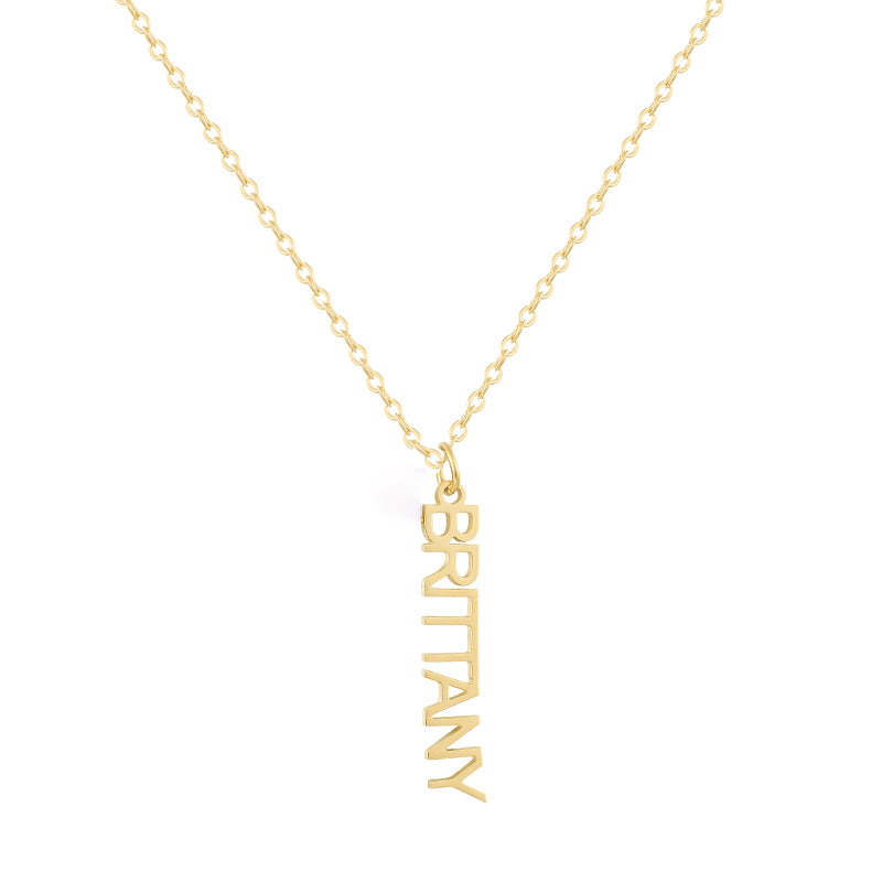 Custom/Personalized Mini Vertical Charm Nameplate Necklace - Image 6