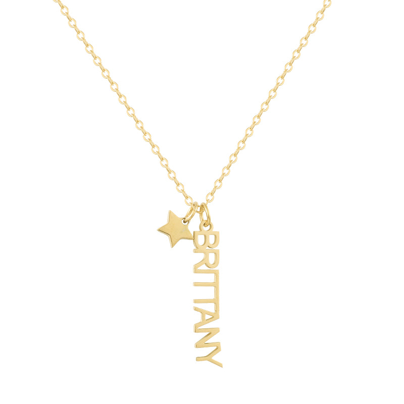 Custom/Personalized Mini Vertical Charm Nameplate Necklace - Image 2