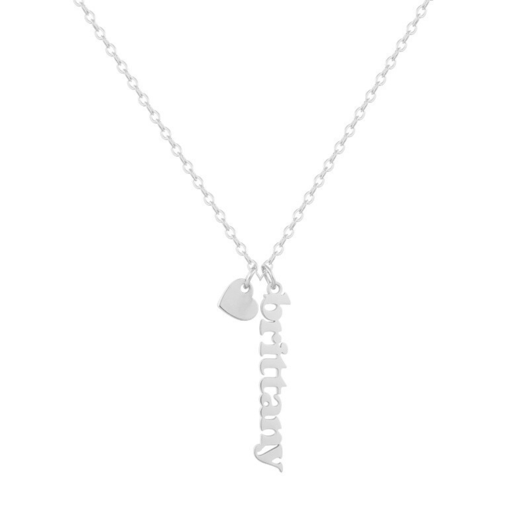 Custom/Personalized Mini Vertical Charm Nameplate Necklace - Image 8