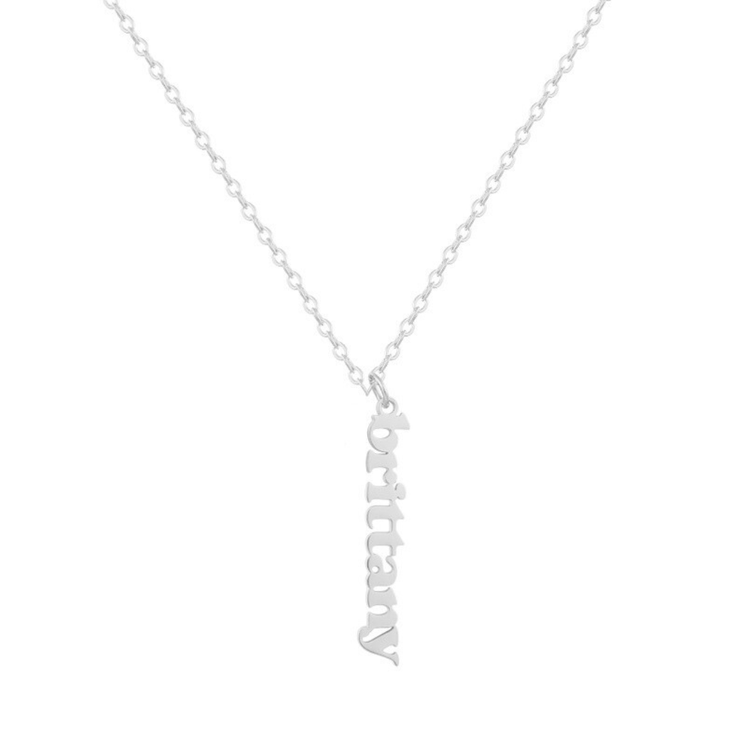 Custom/Personalized Mini Vertical Charm Nameplate Necklace - Image 10