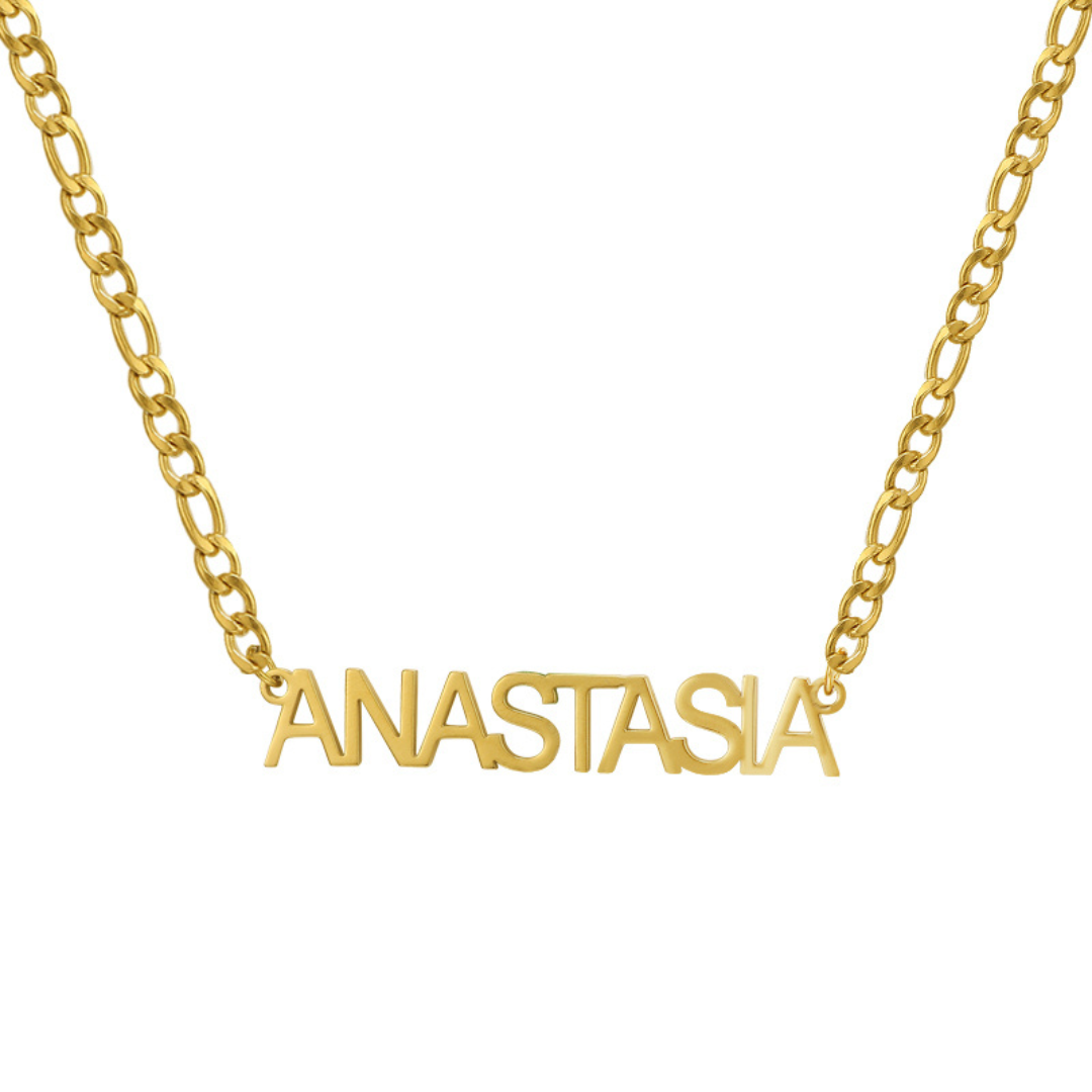 Custom/Personalized Nameplate Figaro Necklace - Image 4