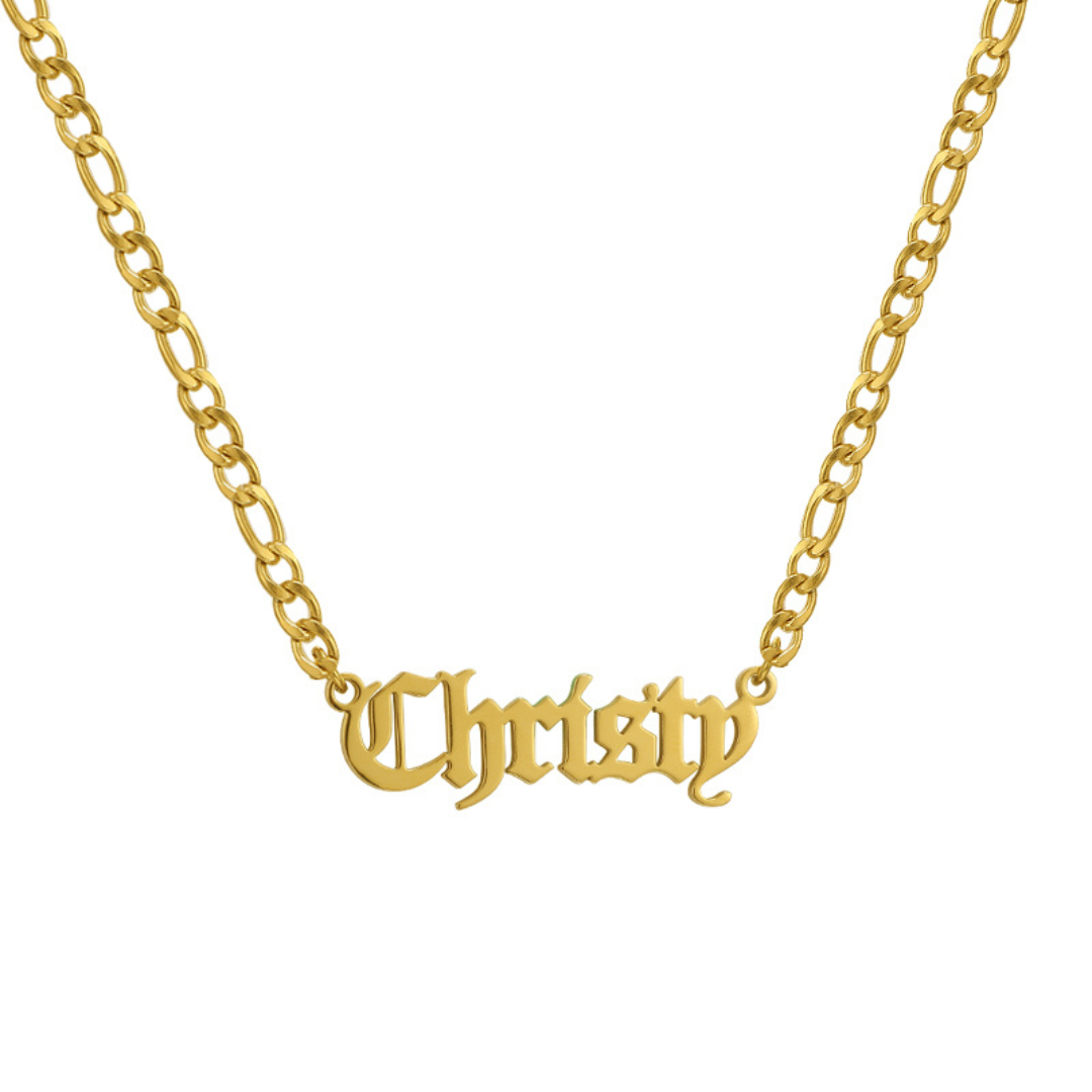 Custom/Personalized Nameplate Figaro Necklace - Image 6