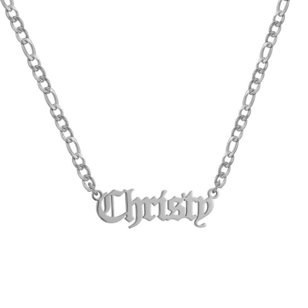 Custom/Personalized Nameplate Figaro Necklace - Image 7