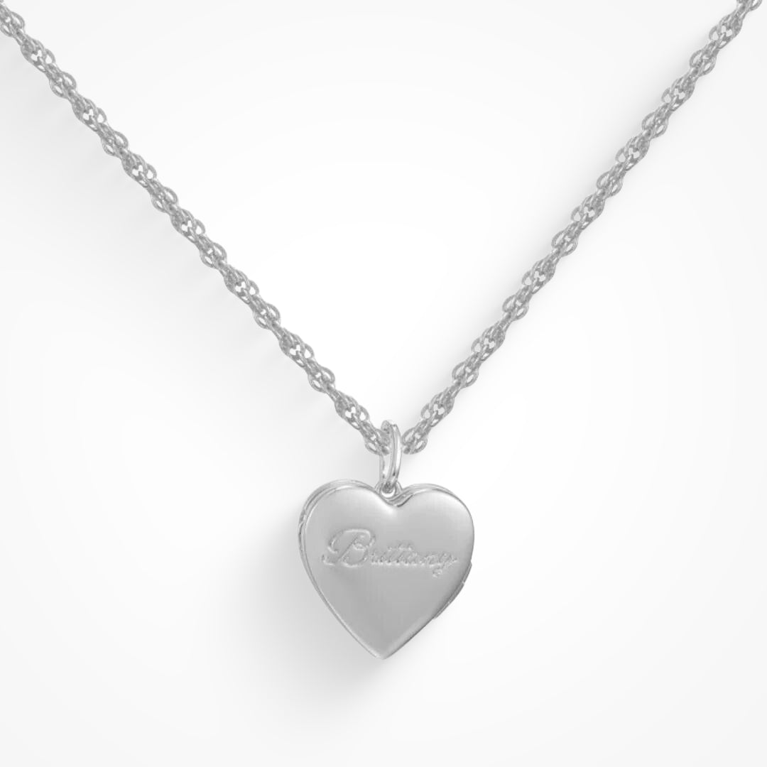Custom/Personalized Heart Locket Necklace - Image 9