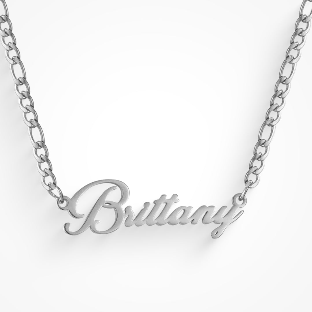 Custom/Personalized Nameplate Figaro Necklace - Image 3